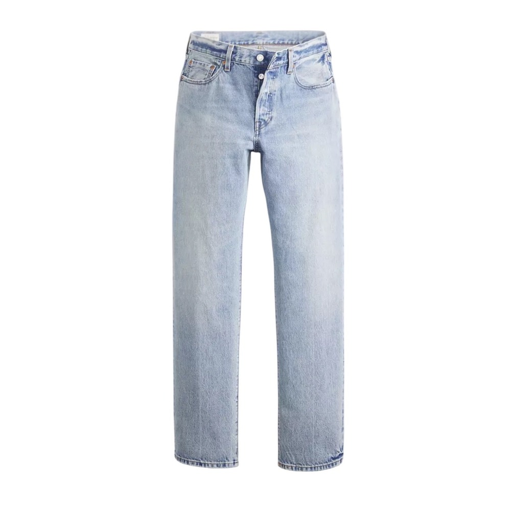 Free People Levis 501 90s Selvedge Denim Jeans Light Wash Straight Leg W31 NWT - Picture 5 of 13